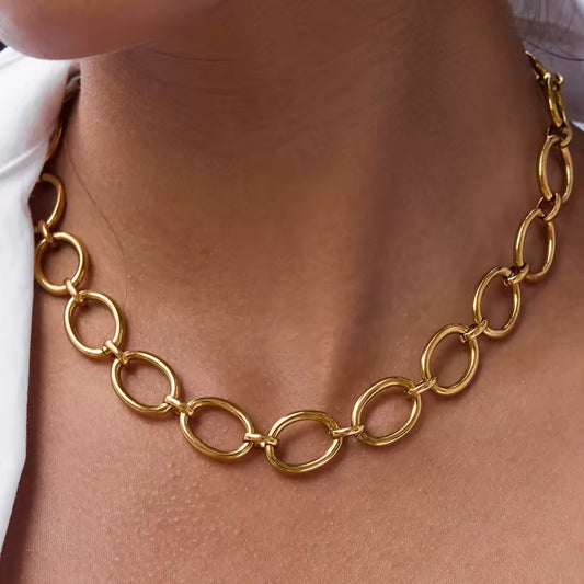 Collier Alma – Acier Inoxydable Plaqué Or 18K | CHIC & PERLES
