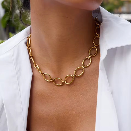 Collier Alma – Acier Inoxydable Plaqué Or 18K | CHIC & PERLES