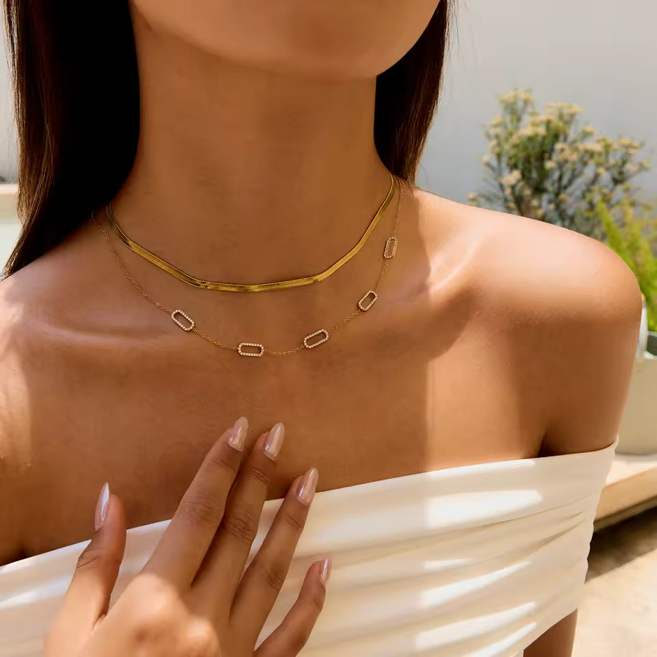 Chaîne en or femme acier inoxydable plaqué or 18K - guide longueurs et styles - Chic & Perles