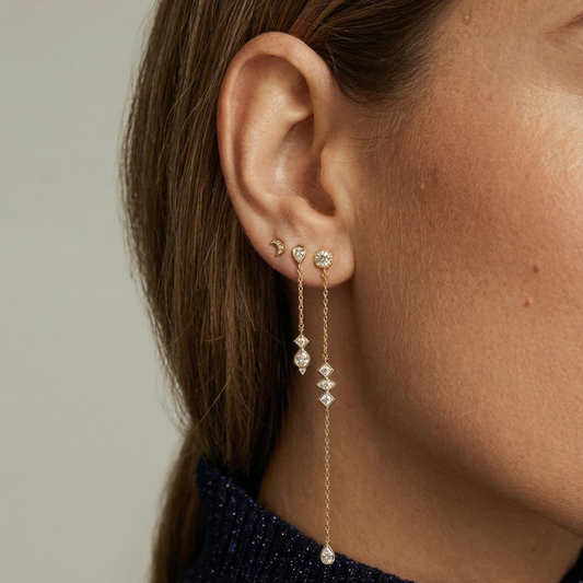 Anika – Boucles d'Oreilles Pampilles Longues en Argent 925