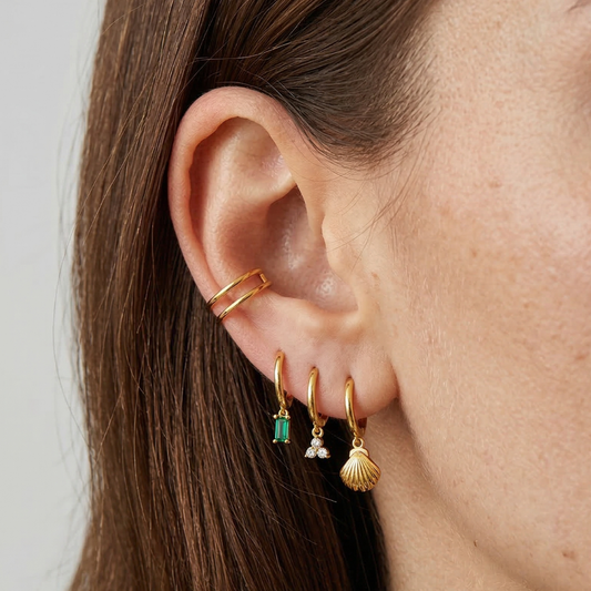 Cambria – Boucles d'Oreilles Vintage Géométriques en Argent 925