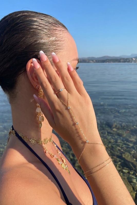 Chaîne de Main Arveld – Plaquée Or Acier Inoxydable | CHIC & PERLES