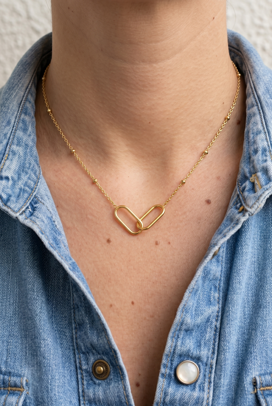 Collier Suzanne – Plaqué Or & Argent Acier Inoxydable | CHIC & PERLES