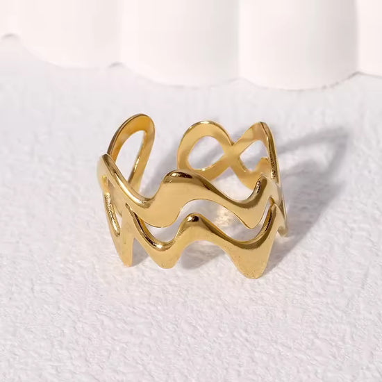 Bagues Ondulées Chic & Perles