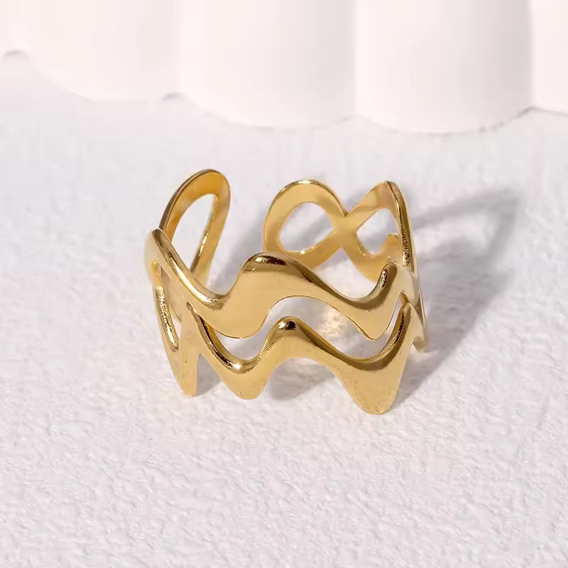 Bagues Ondulées Chic & Perles