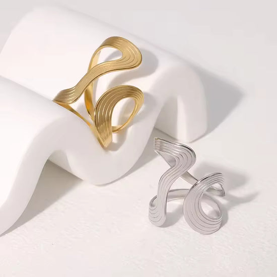 Bagues Ondulées Chic & Perles