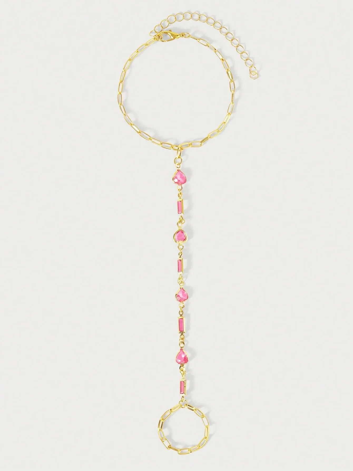 Chaîne de Doigt Pascale - Cristal Plaquée Argent | Bijou de Main Femme