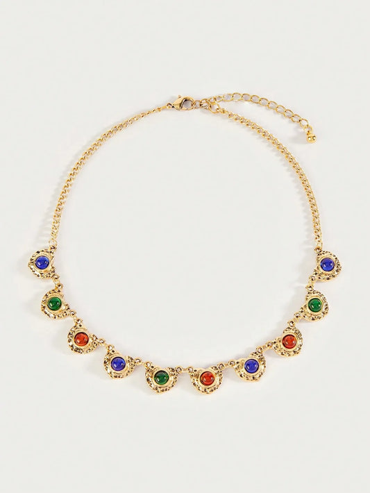 Collier Althéna – Pendentif Vintage Pierre & Croix | CHIC & PERLES